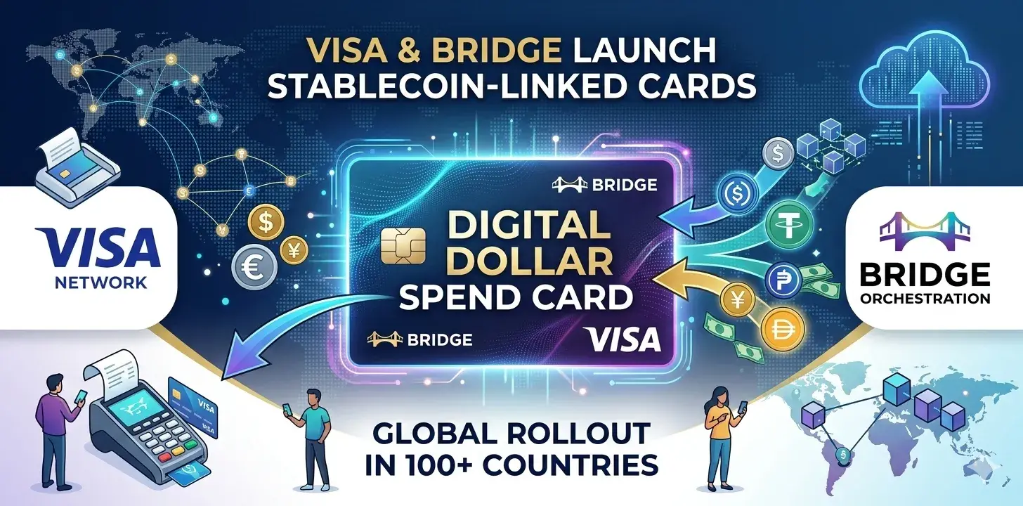 Visa y Bridge lanzarán tarjetas vinculadas a stablecoins