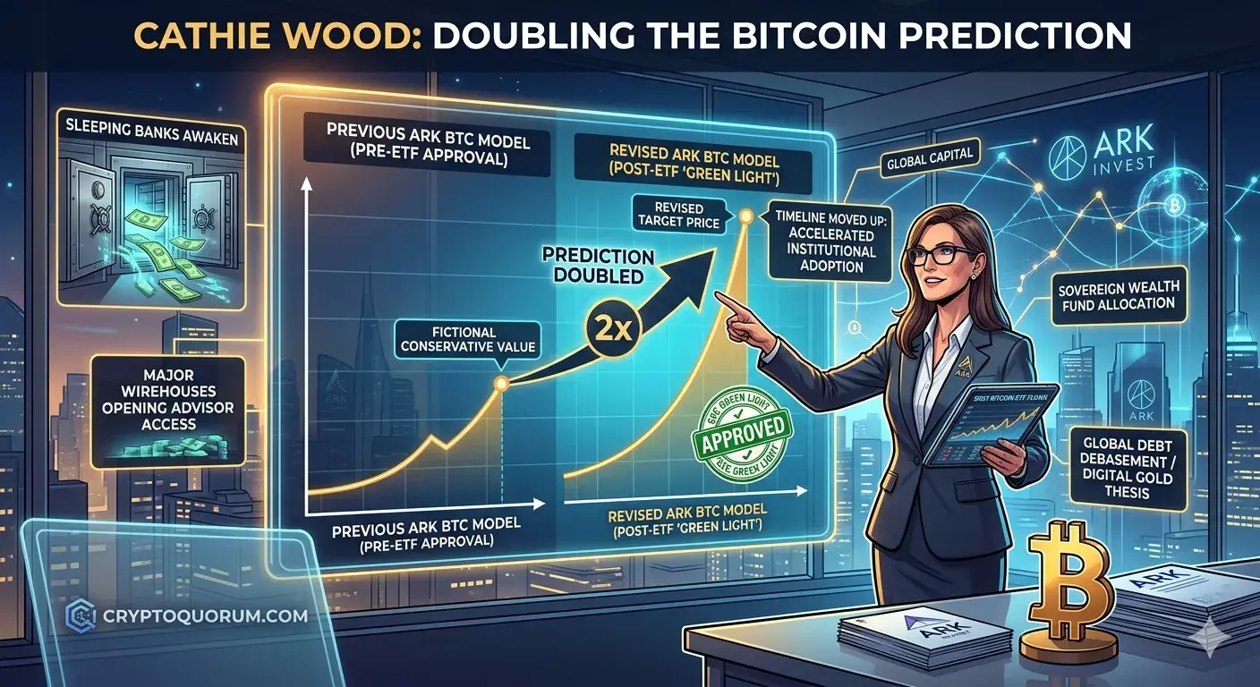 Cathie Wood: Doubling the Bitcoin Price Prediction
